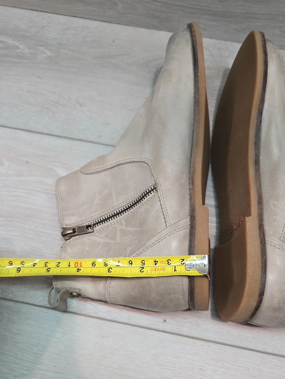 SoldTaos Women Double Time Ankle Leather Boots boho Shoes Sz 9.5